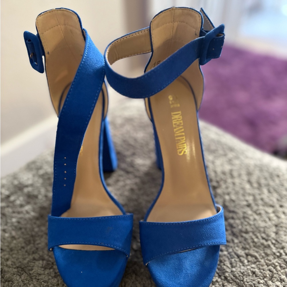 Dream Pairs Royal Blue Strappy Heels